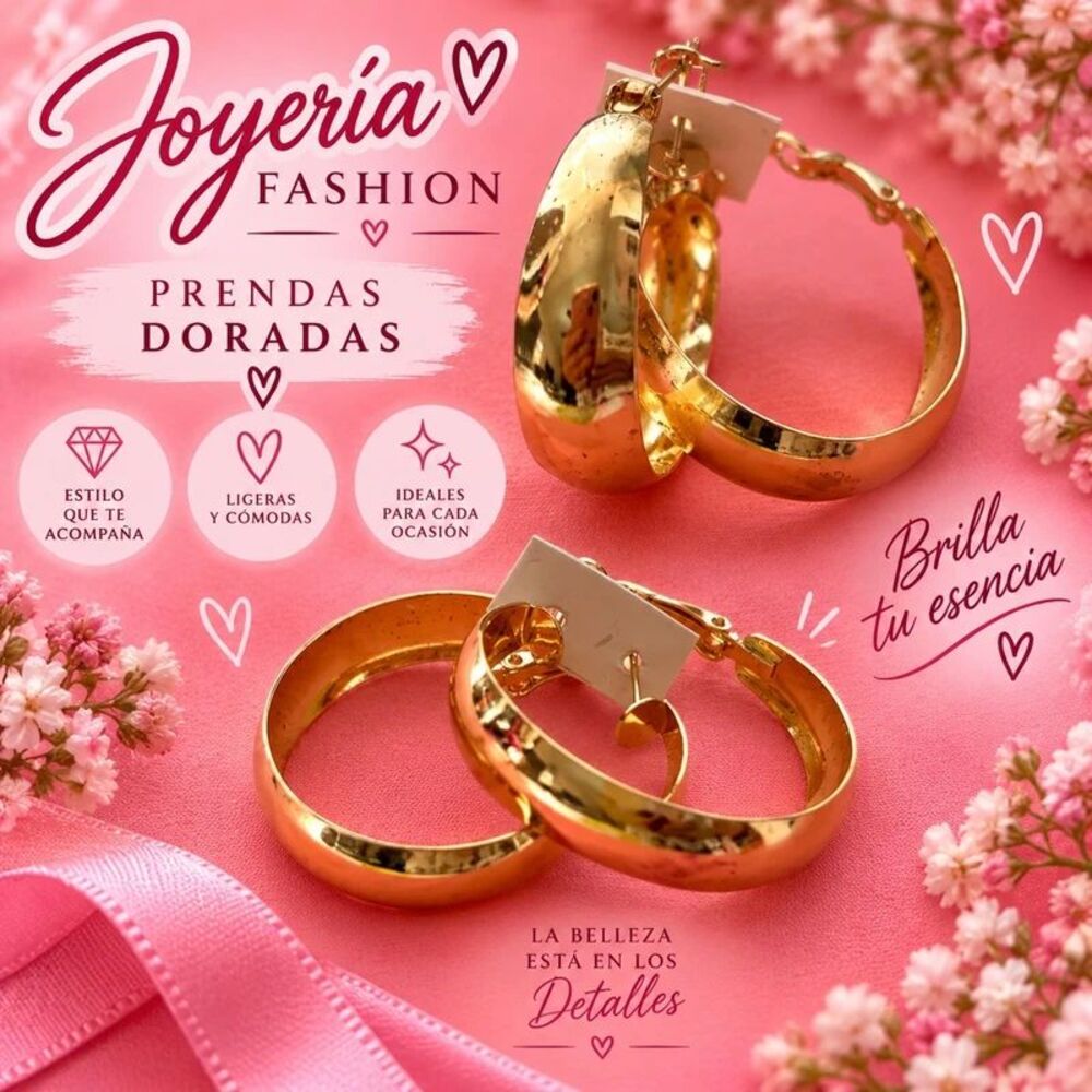 Accesorios woman Large Wide Golden Hoop Earrings – Fashion Jewelry